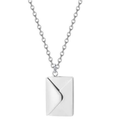 Love Letter Envelope Necklace Silver Color