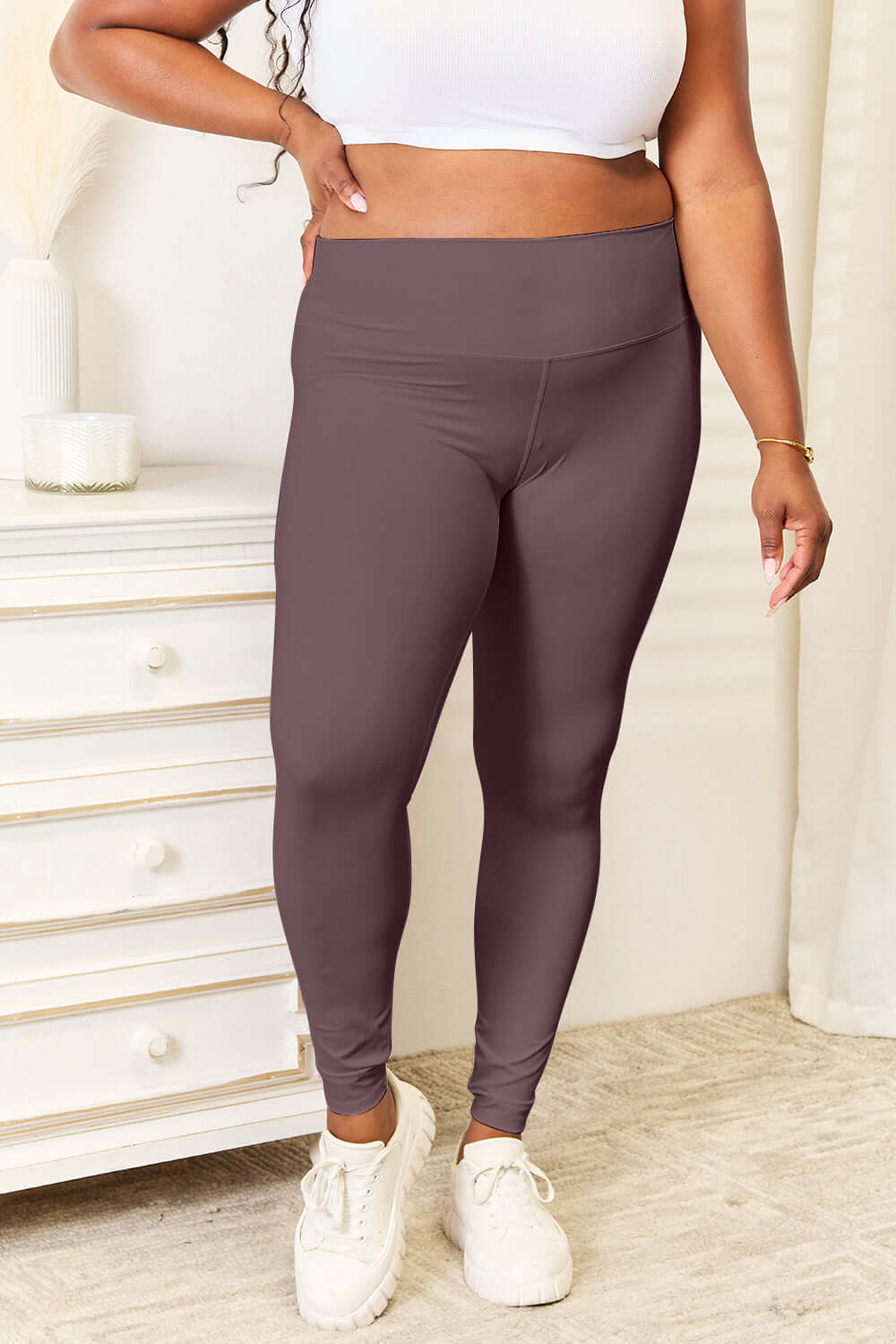 Double Take Wide Waistband Sports Leggings