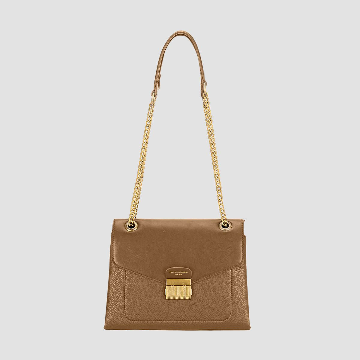 David Jones Chain-Handle Shoulder Bag Camel One Size