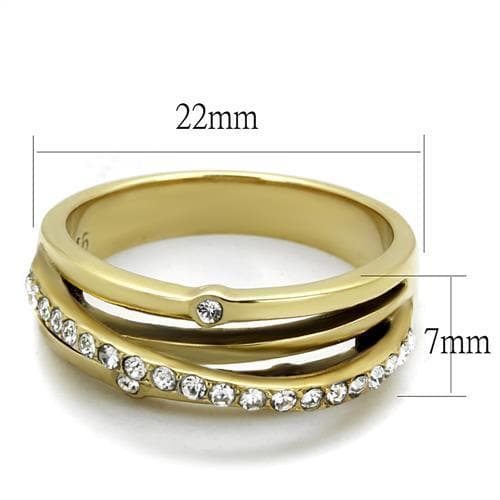 TK2611 - IP Gold(Ion Plating) Stainless Steel Ring with Top Grade