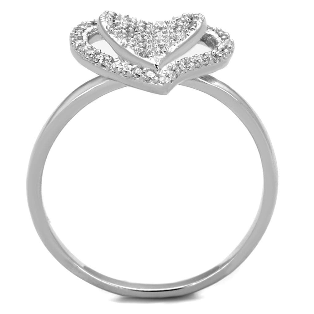 TS192 - Rhodium 925 Silver Ring with AAA CZ | Ferris Deals