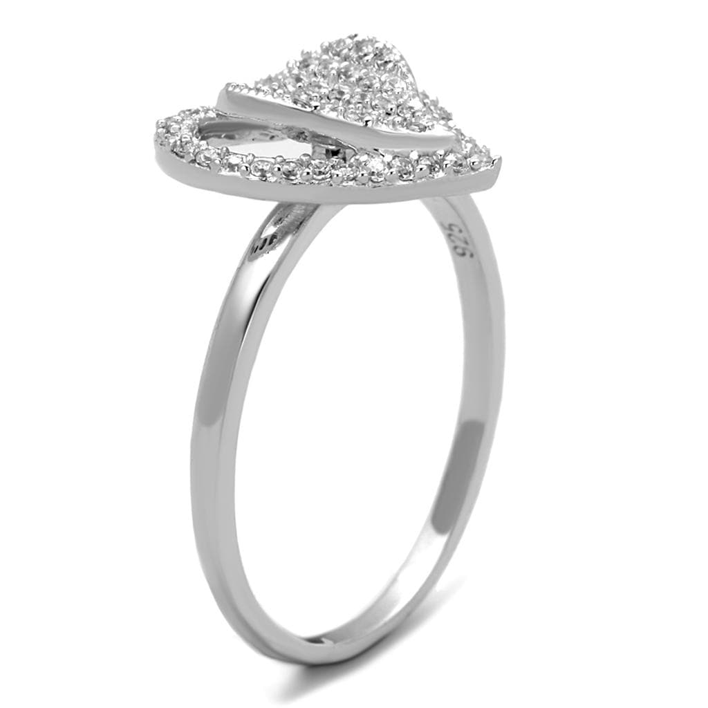 TS192 - Rhodium 925 Silver Ring with AAA CZ | Ferris Deals