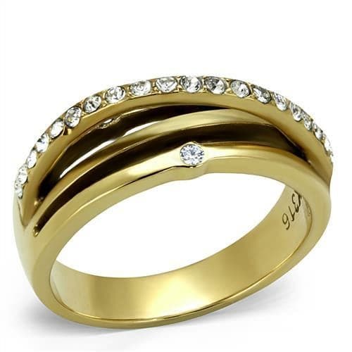 TK2611 - IP Gold(Ion Plating) Stainless Steel Ring with Top Grade 5